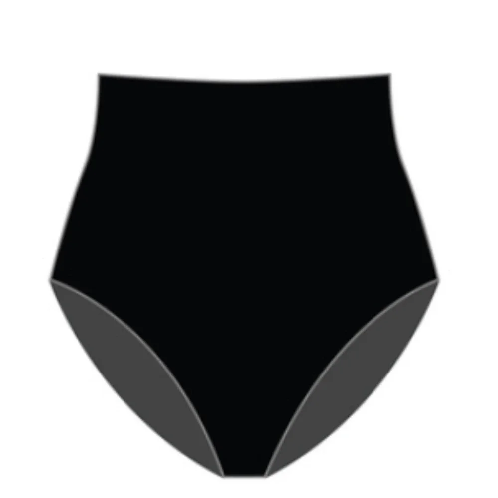 NWT 24th & Ocean Black High Waist Tummy Control Bikini Bottoms 22W or 20W